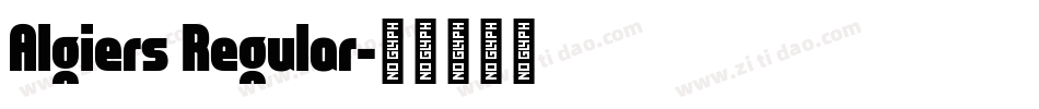Algiers Regular字体转换